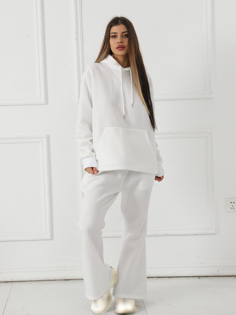 Trendy Solid Color Tracksuit