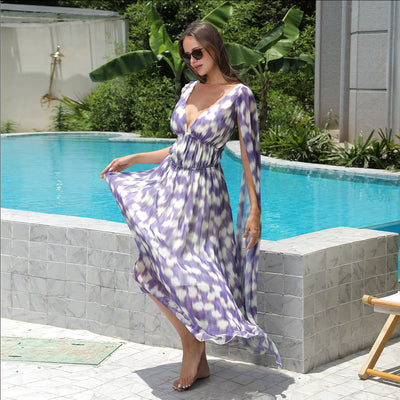 Elegant Flower Print Dress