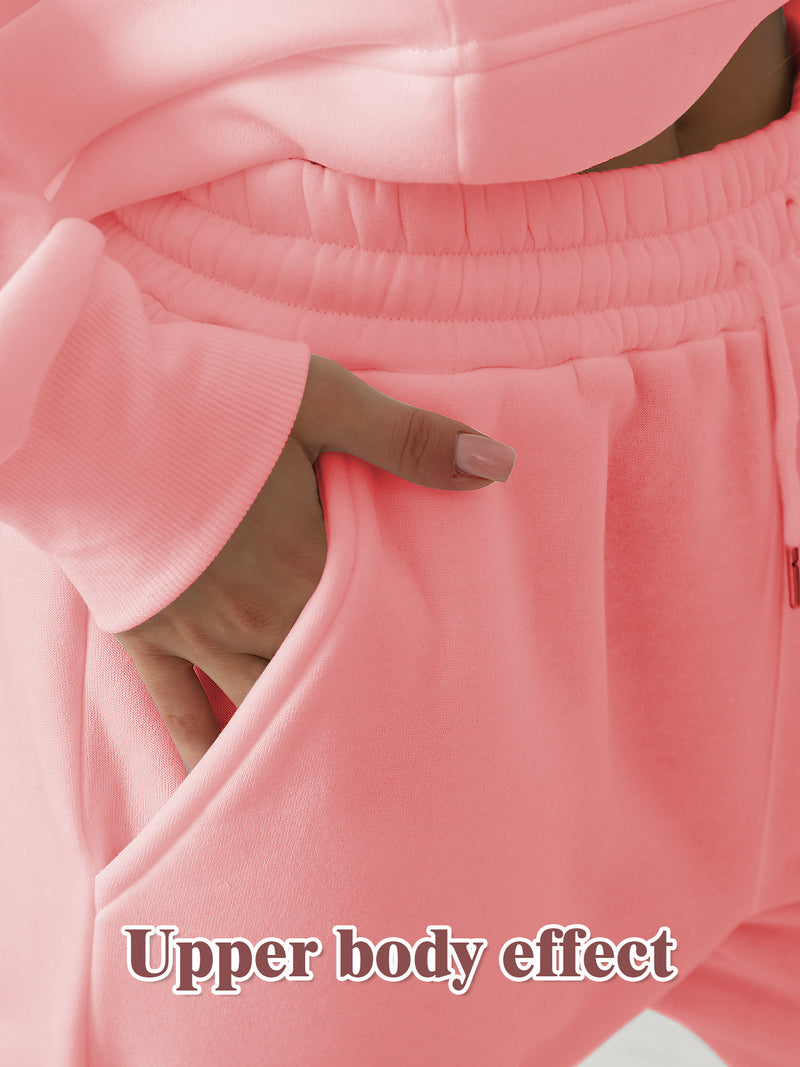 Trendy Solid Color Tracksuit