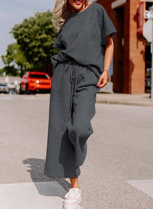 Chic Solid Texture Co-ord Set