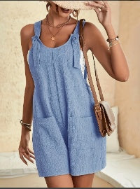 Casual Suspender Shorts Jumpsuit