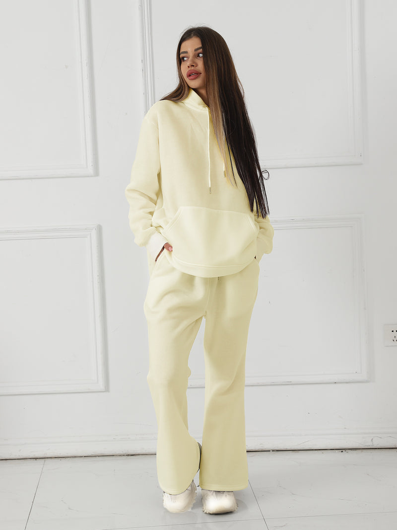 Trendy Solid Color Tracksuit