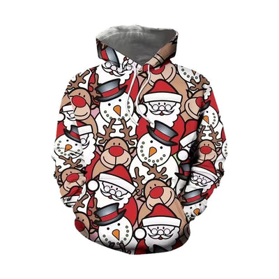 Festive Holiday Print Hoodie