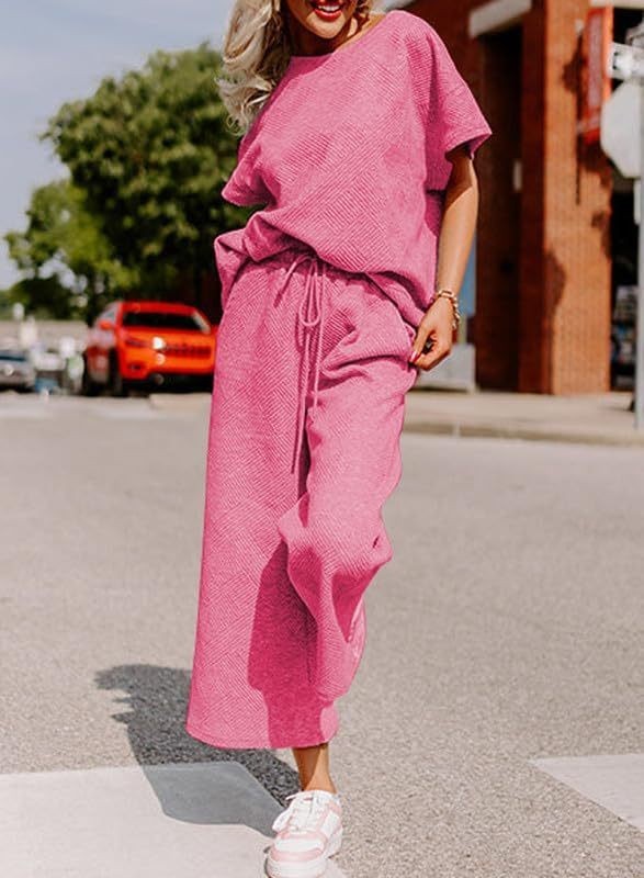 Chic Solid Texture Co-ord Set