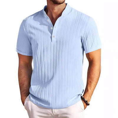Casual Cotton & Linen Striped Shirt