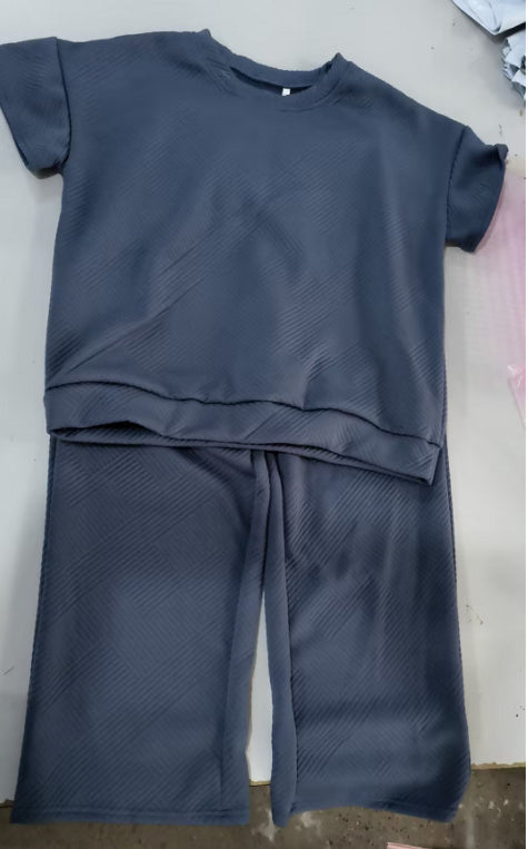 Chic Solid Texture Co-ord Set