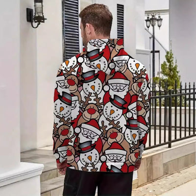 Festive Holiday Print Hoodie