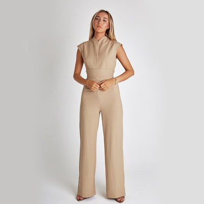 Elegant V-Neck Wide Leg Jumpsuit
