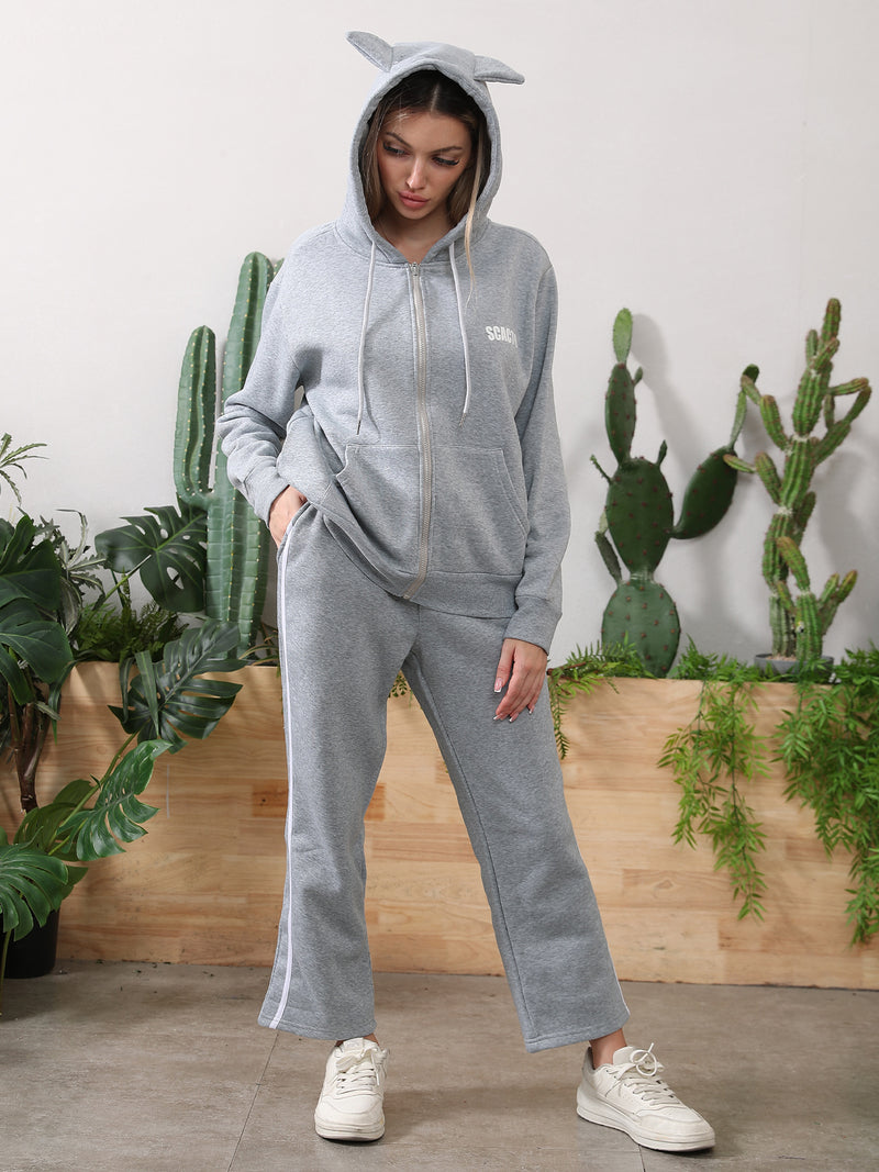 Casual Hoodie & Pants Set