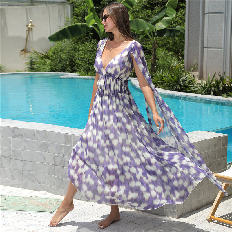 Elegant Flower Print Dress