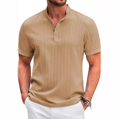 Casual Cotton & Linen Striped Shirt