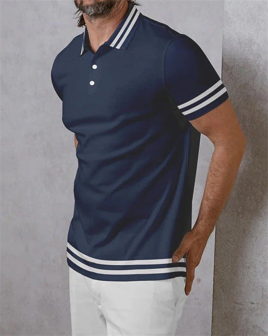 Bold Stripe Graphic Short Sleeve