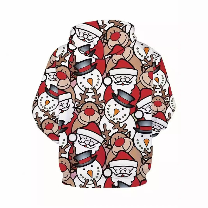 Festive Holiday Print Hoodie