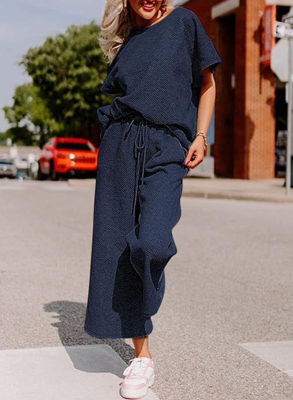 Chic Solid Texture Co-ord Set