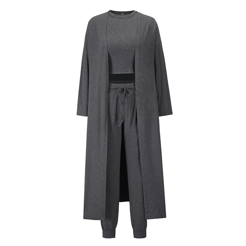 Trendy Vest & Trousers Knit Set