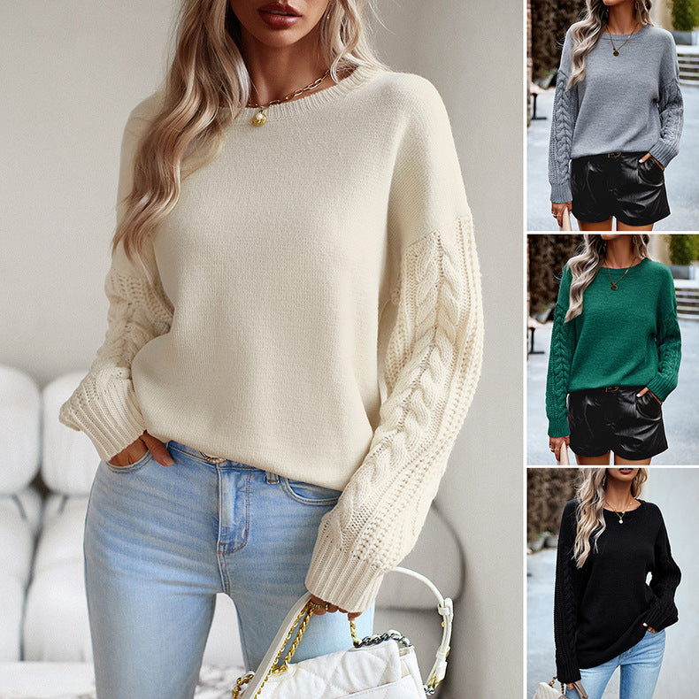 Fashionable Round Neck Sweater