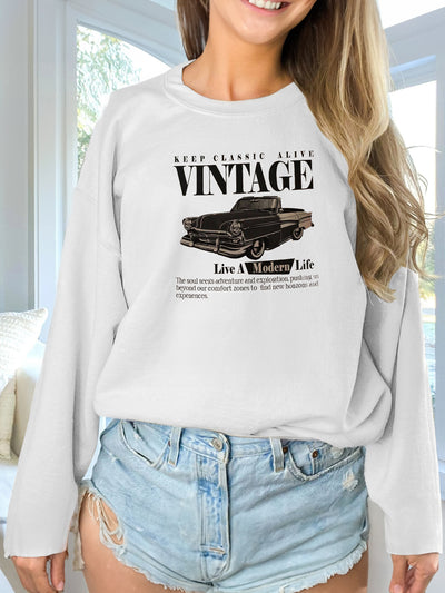 Long Sleeve Printed Sweatshirt